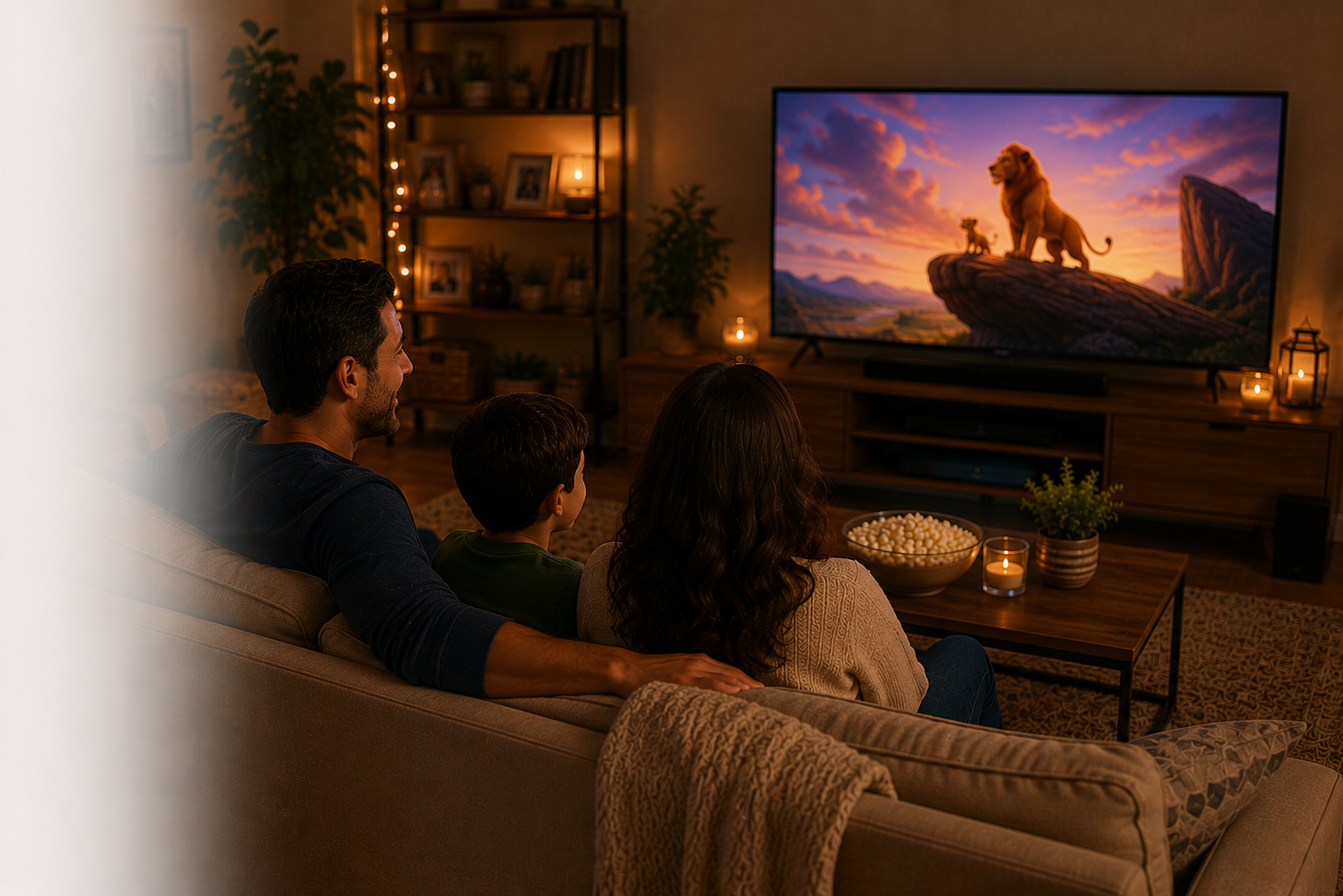 Family watching CleanStream together